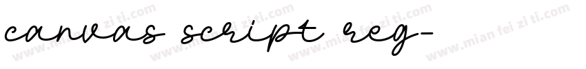 Canvas Script Reg字体转换